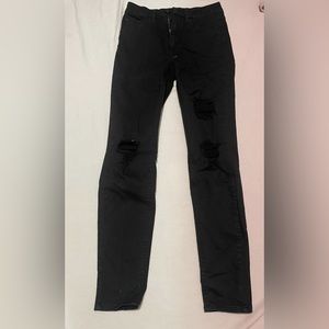 Black Distressed Jeans